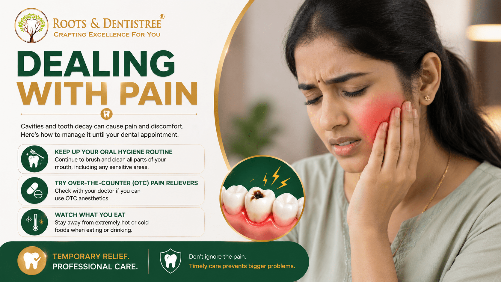 Dental Cavity Pain @ROOTS DENTISTREE