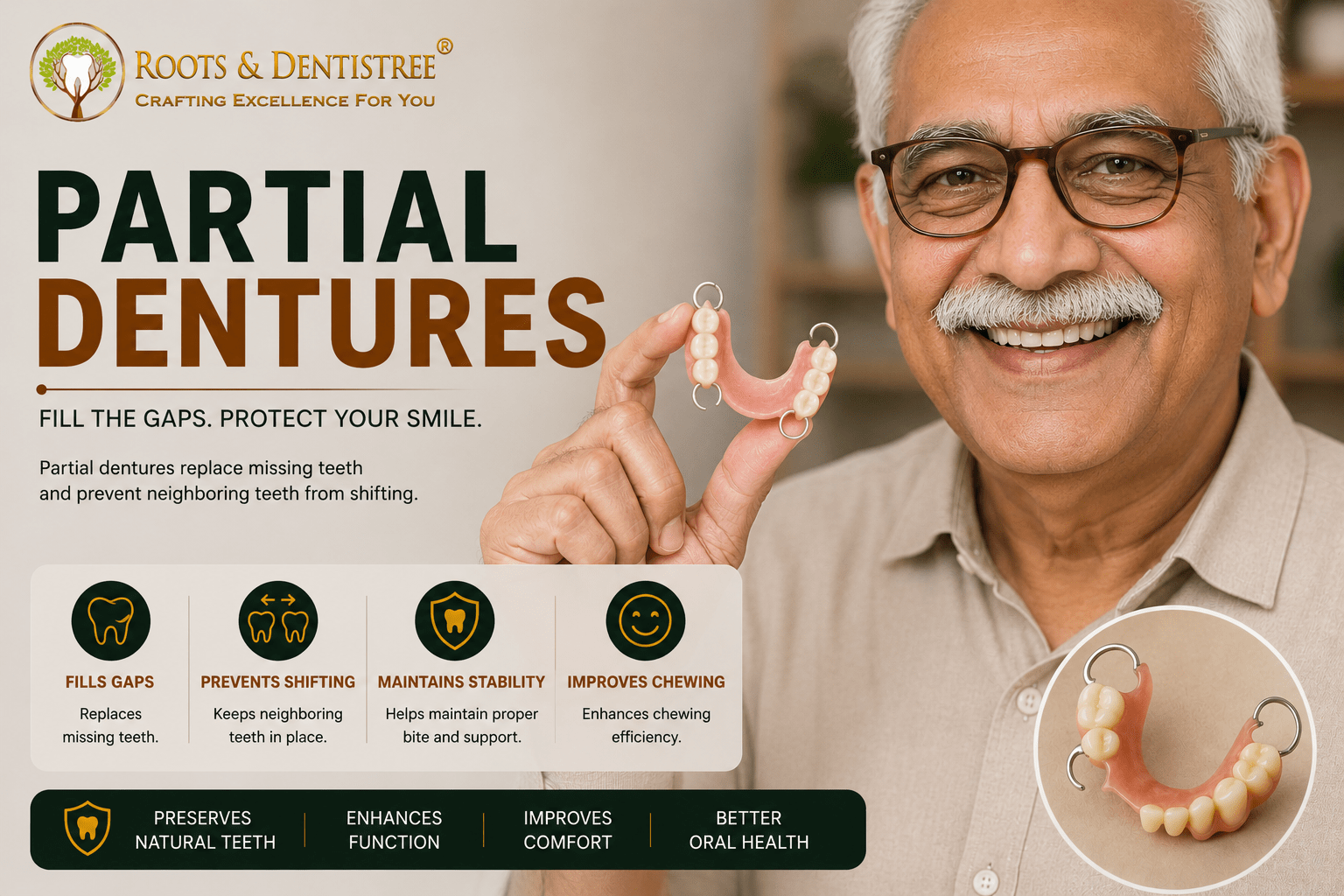 PARTIAL DENTURES@ ROOTS DENTISTREE