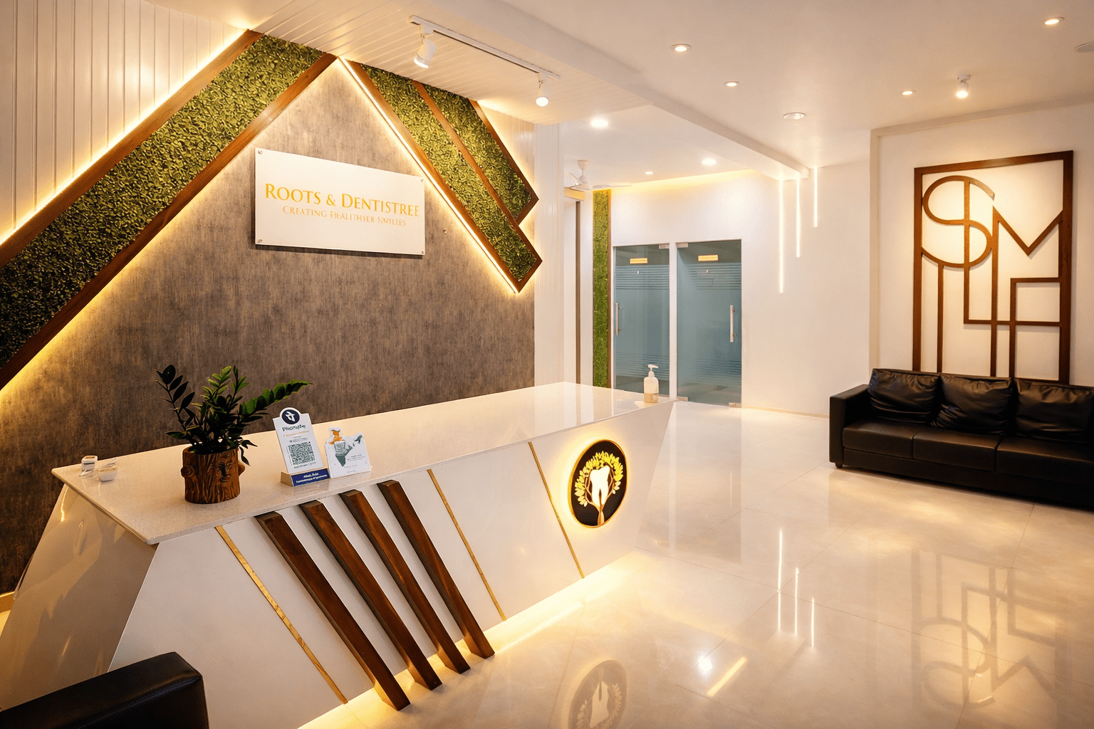 RECEPTION & WAITING AREA @ROOTS & DENTISTREE