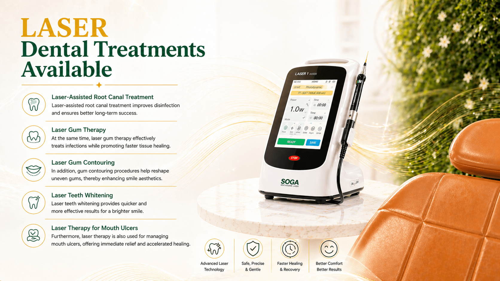 Different LASER Treatments @ ROOTS & DENTISTREE