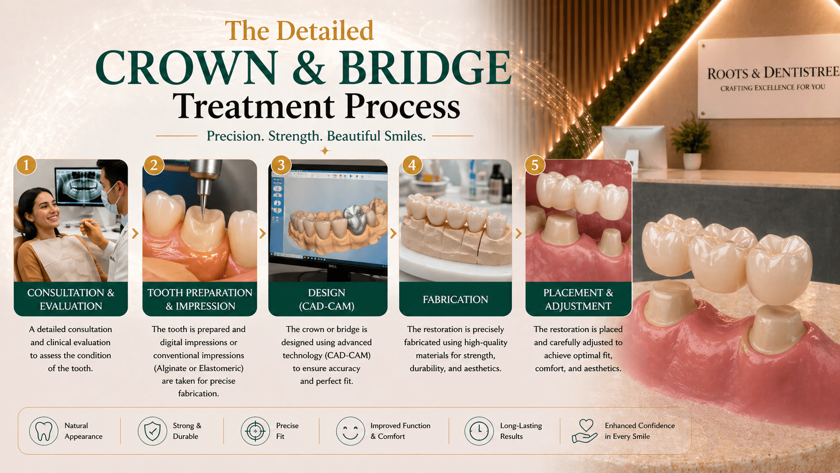 Treatment Process Crown & Bridge @ ROOTS & DENTISTREE