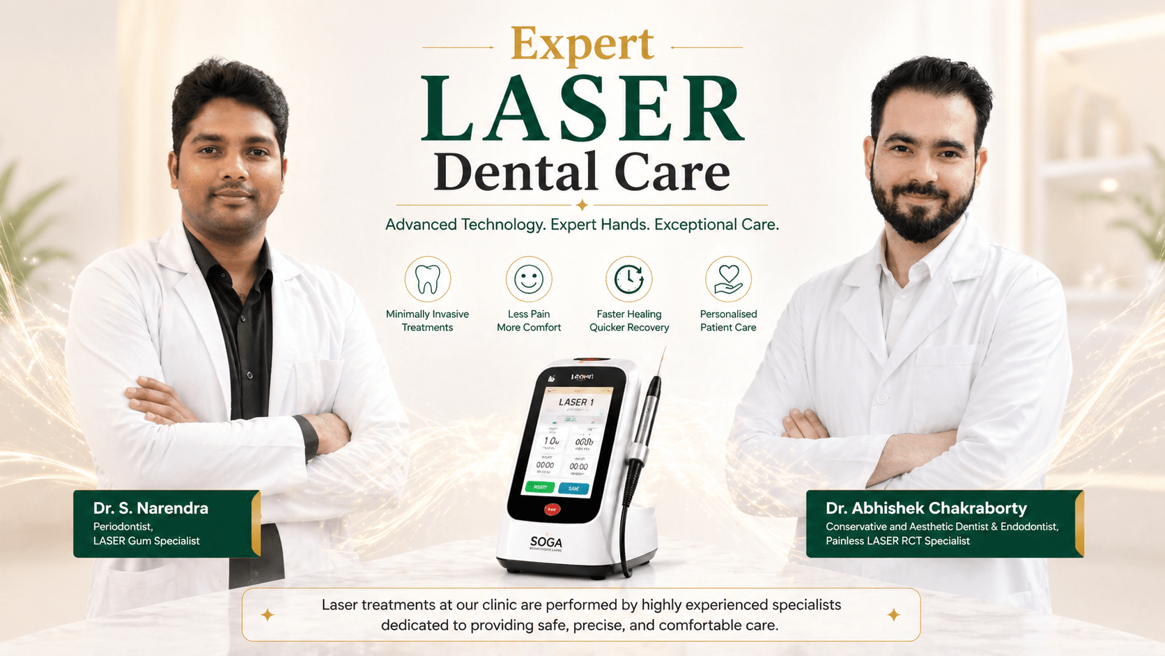 Dental Experts for LASER DENTISTRY @ ROOTS & DENTISTREE