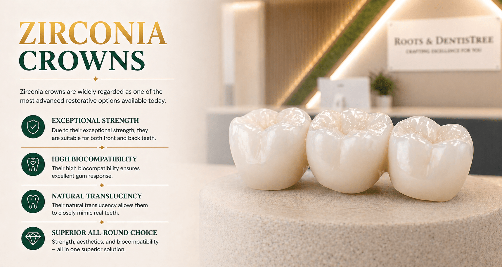 ZIRCONIA @ ROOTS & DENTISTREE