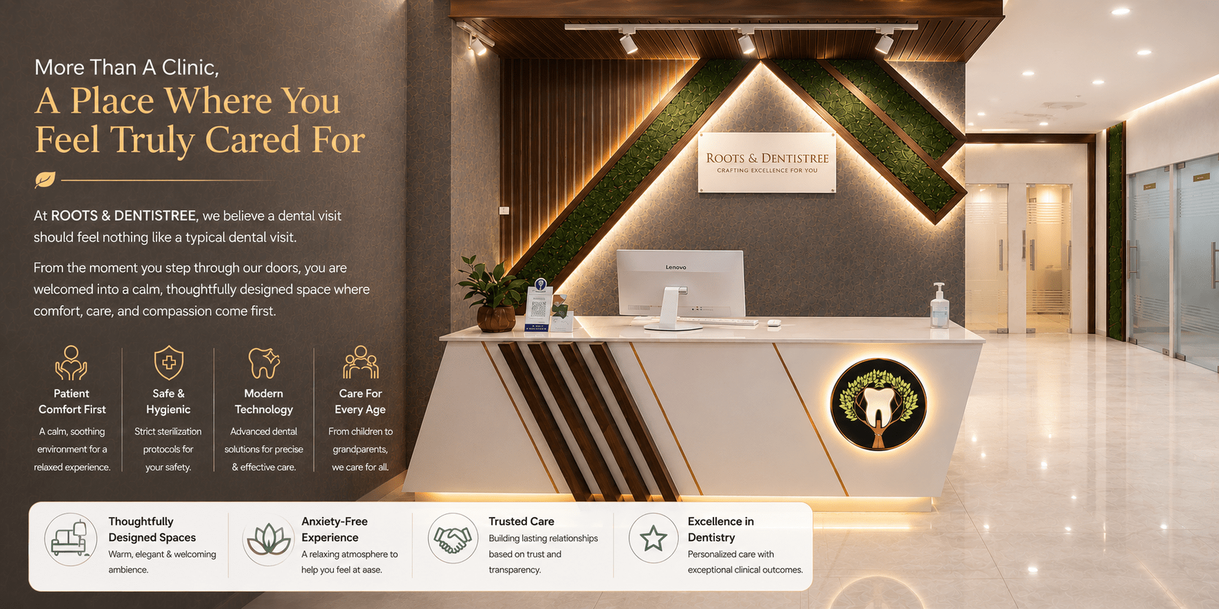 RECEPTION AREA @ ROOTS & DENTISTREE