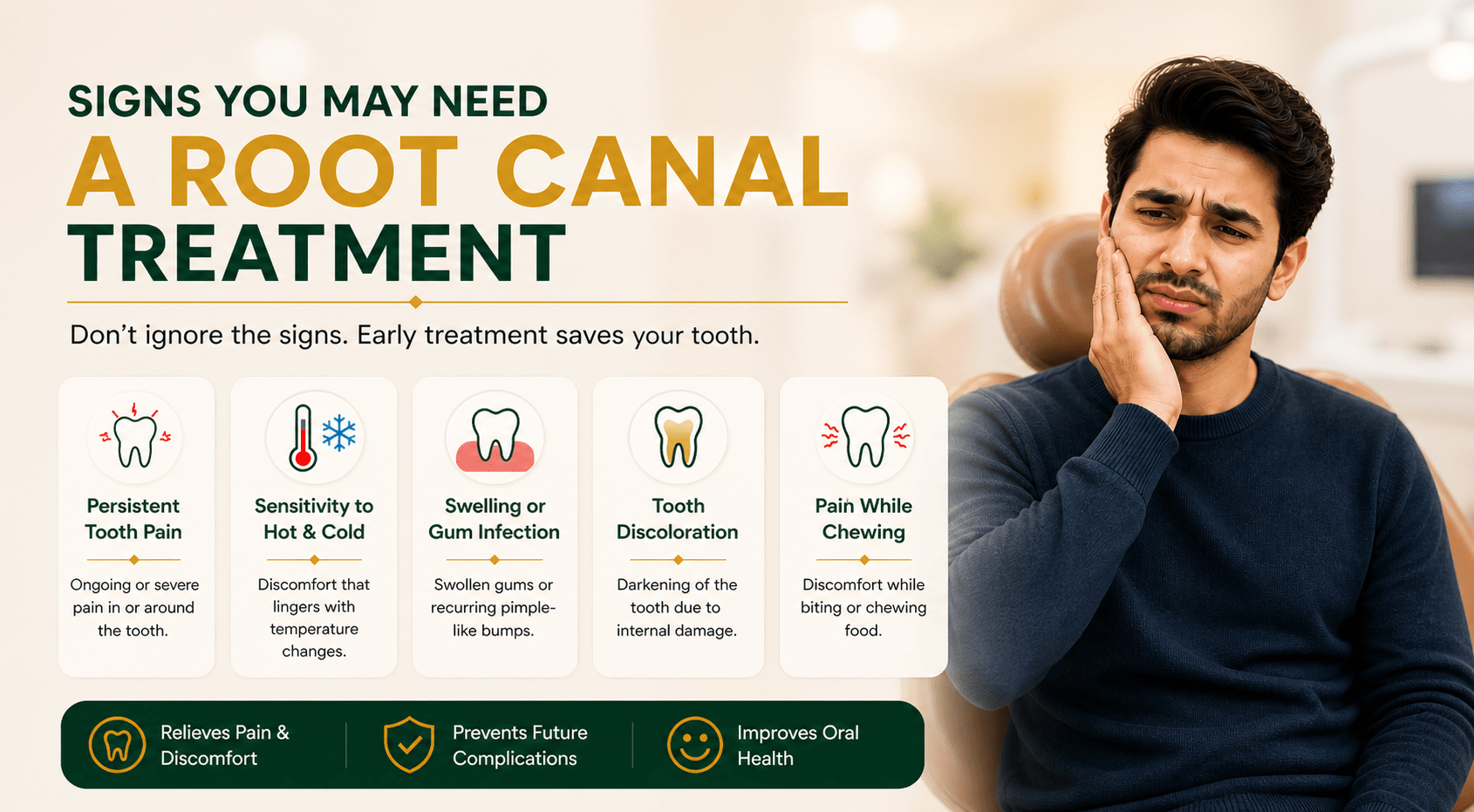 SIGNS YOU NEED RCT @ ROOTS & DENTISTREE