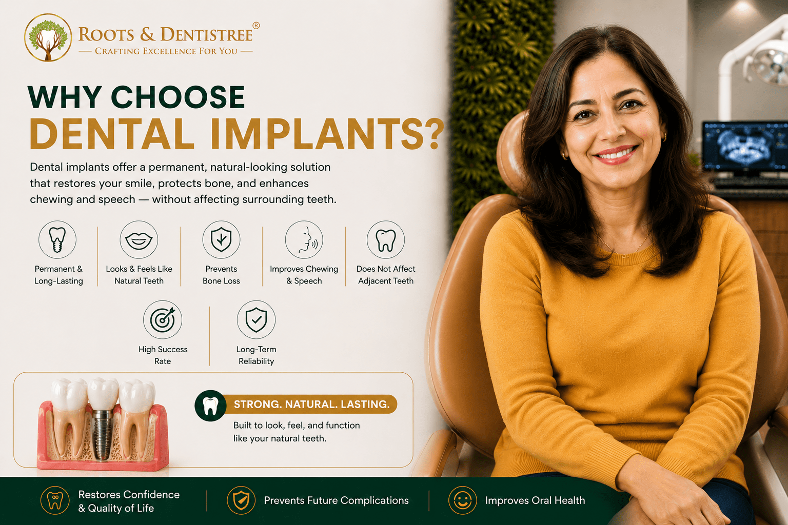 WHY CHOOSE DENTAL IMPLANTS @ ROOTS DENTISTREE