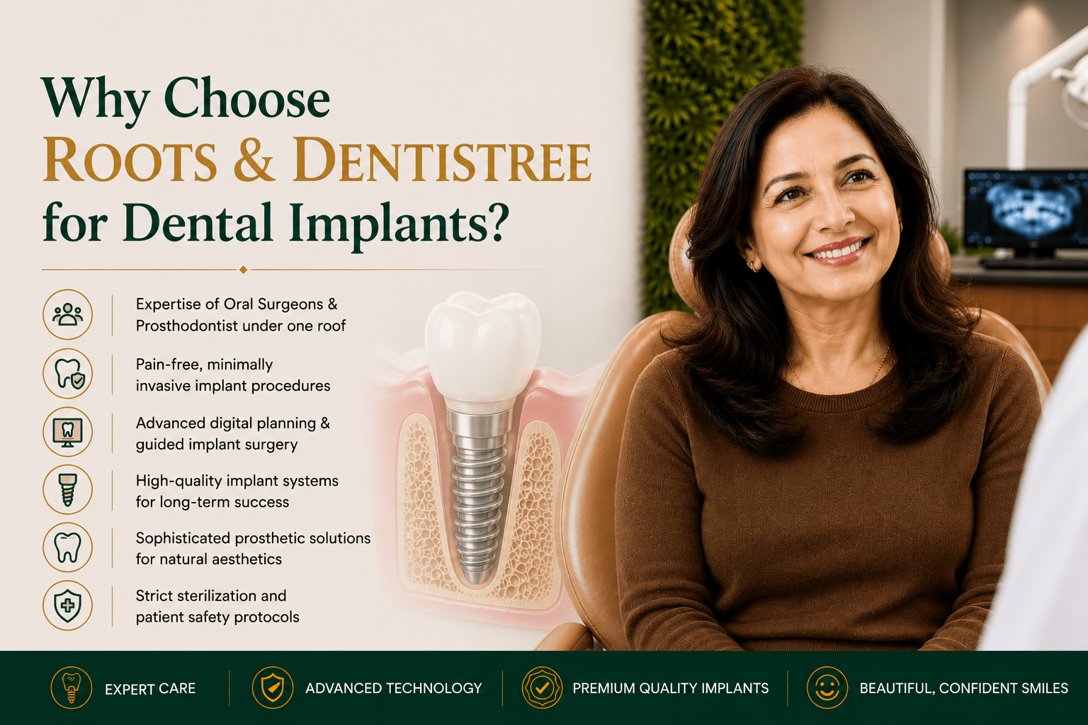 WHY CHOOSE ROOTS & DENTISTREE FOR DENTAL IMPLANTS