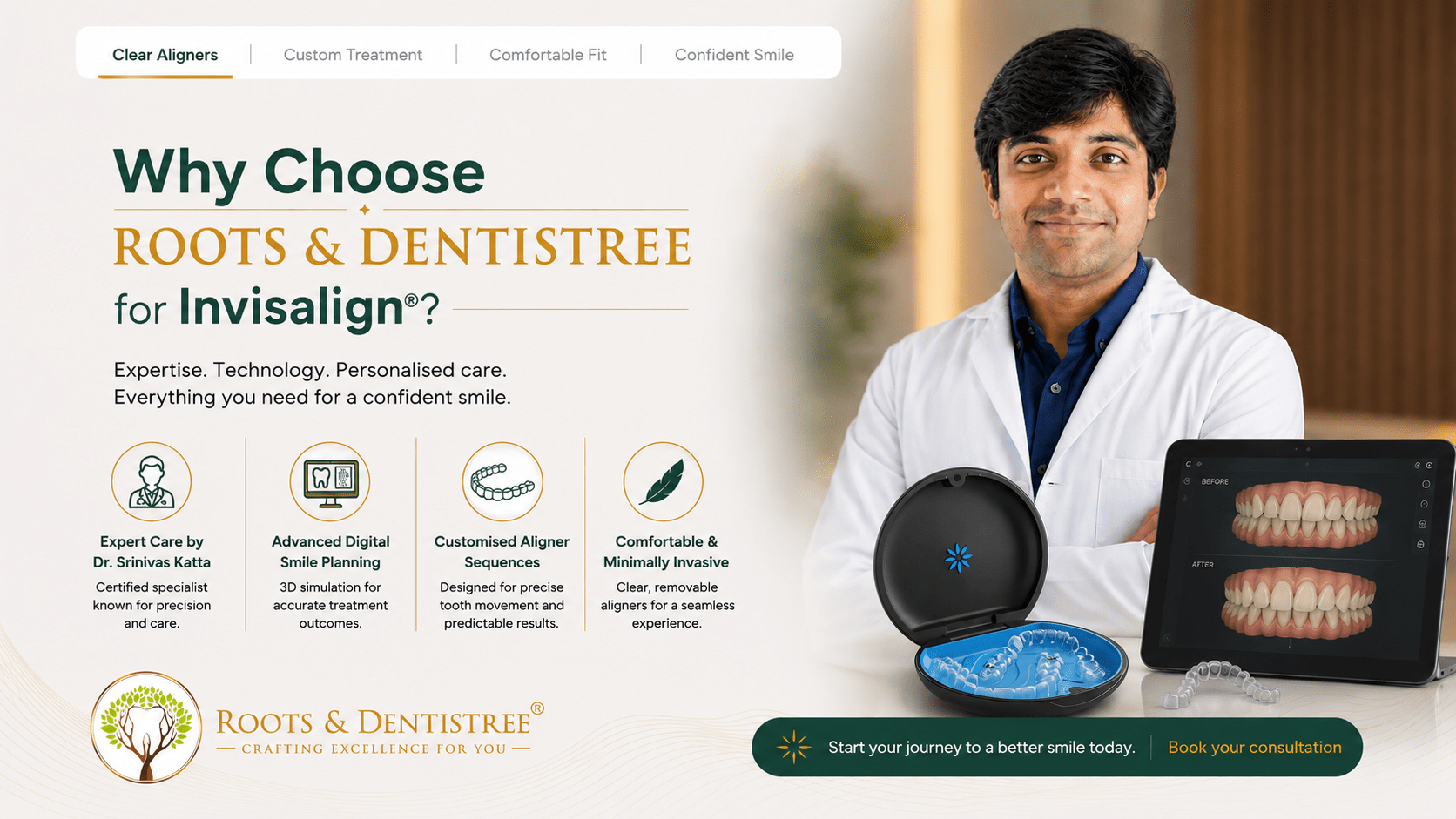 WHY CHOOSE INVISALIGN @ Roots & Dentistree