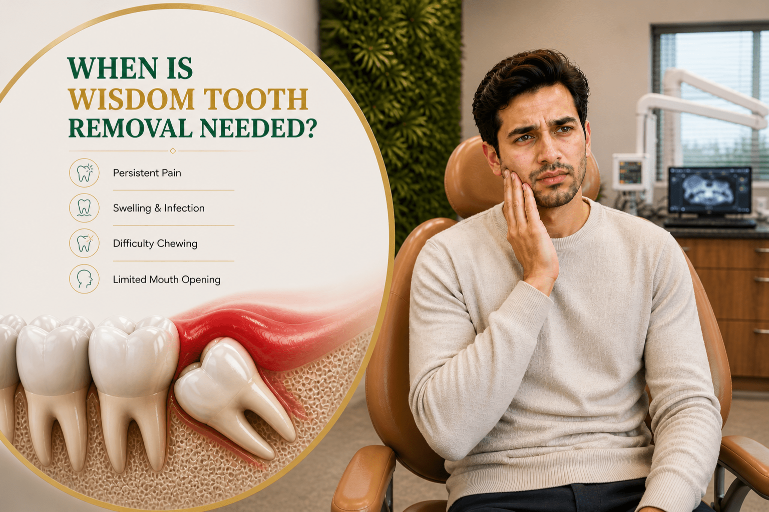 WISDOM TOOTH ISSUES @ ROOTS & DENTISTREE
