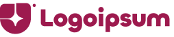 Logoipsum logo: magenta shield icon followed by the word 'Logoipsum' in bold magenta text.